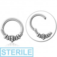 STERILE SURGICAL STEEL HINGED CLICKER - BEADS AND ROPE