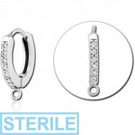 STERILE SURGICAL STEEL JEWELLED MULTI PURPOSE HUGGIE PIERCING PIERCING
