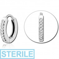 STERILE SURGICAL STEEL JEWELLED MULTI PURPOSE HUGGIE PIERCING PIERCING
