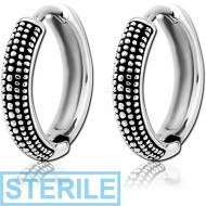 STERILE SURGICAL STEEL HUGGIES PAIR PIERCING