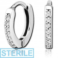 STERILE SURGICAL STEEL JEWELLED HUGGIES PAIR