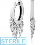 STERILE SURGICAL STEEL JEWELLED HUGGIES PAIR
