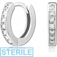 STERILE SURGICAL STEEL JEWELLED HUGGIES PAIR