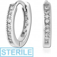STERILE SURGICAL STEEL JEWELLED HUGGIES PAIR