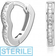STERILE SURGICAL STEEL JEWELLED HUGGIES PAIR