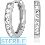 STERILE SURGICAL STEEL JEWELLED HUGGIES PAIR
