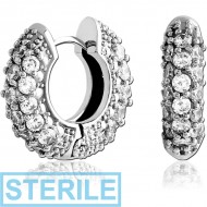 STERILE SURGICAL STEEL JEWELLED HUGGIES PAIR