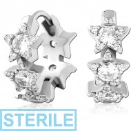 STERILE SURGICAL STEEL JEWELLED HUGGIES PAIR