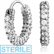 STERILE SURGICAL STEEL JEWELLED HUGGIES PAIR