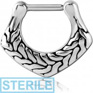 STERILE SURGICAL STEEL HINGED SEPTUM CLICKER - FILIGREE