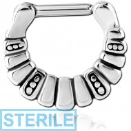 STERILE SURGICAL STEEL HINGED SEPTUM CLICKER - FILIGREE
