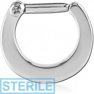 STERILE SURGICAL STEEL HINGED SEPTUM CLICKER PIERCING