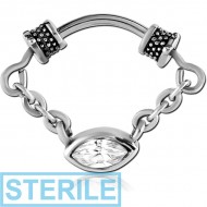 STERILE SURGICAL STEEL JEWELLED SEPTUM