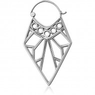 STERILE SURGICAL STEEL HOOP EARRING FOR TUNNEL