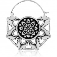 STERILE SURGICAL STEEL HOOP EARRING FOR TUNNEL