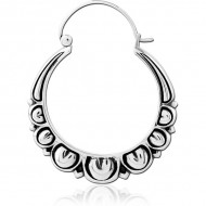 STERILE SURGICAL STEEL HOOP EARRING FOR TUNNEL