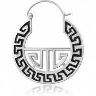 STERILE SURGICAL STEEL HOOP EARRING FOR TUNNEL