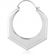 STERILE SURGICAL STEEL HOOP EARRING FOR TUNNEL