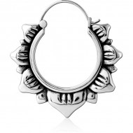 STERILE SURGICAL STEEL HOOP EARRING FOR TUNNEL