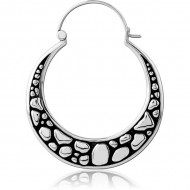 STERILE SURGICAL STEEL HOOP EARRING FOR TUNNEL