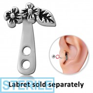 STERILE SURGICAL STEEL TRAGUS WRAP - FLOWERS AND LEAF