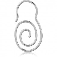 STERILE SURGICAL STEEL HOOP EARRING FOR TUNNEL