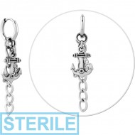 STERILE SURGICAL STEEL HOOP EARRINGS