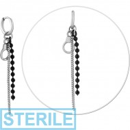 STERILE SURGICAL STEEL HOOP EARRINGS