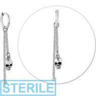 STERILE SURGICAL STEEL HOOP EARRINGS