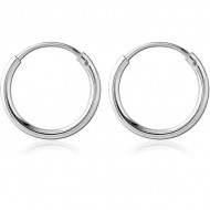 STERILE STERLING SILVER 925 HOOP EARRINGS 10MM