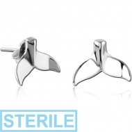 STERILE STERLING SILVER 925 EAR STUDS PAIR PIERCING
