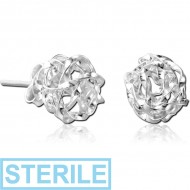 STERILE STERLING SILVER 925 EAR STUDS PAIR PIERCING