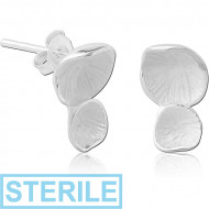 STERILE STERLING SILVER 925 EAR STUDS PAIR