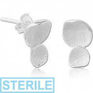 STERILE STERLING SILVER 925 EAR STUDS PAIR PIERCING