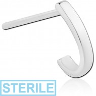 STERILE STERLING SILVER 925 STRAIGHT WRAP AROUND NOSE STUD