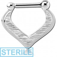 STERILE STERLING SILVER 925 HINGED SEPTUM CLICKER