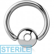 STERILE SURGICAL STEEL SLAVE SPINNER BALL WITH BALL CLOSURE RING