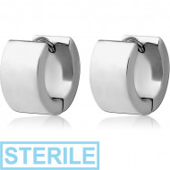 STERILE STAINLESS STEEL HUGGIES PAIR PIERCING