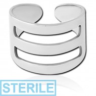 STERILE STAINLESS STEEL EAR CUFF PIERCING