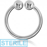 STERILE SURGICAL STEEL NOSE RING