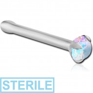 STERILE TITANIUM PRONG SET 2MM JEWELLED NOSE BONE