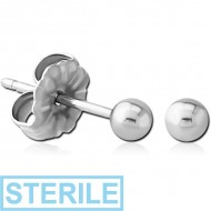 STERILE TITANIUM EAR STUDS PAIR 3MM