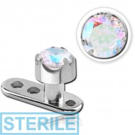 STERILE TITANIUM INTERNALLY THREADED DERMAL ANCHOR WITH TITANIUM JEWELLED ATTACHMENT - CROWN