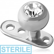 STERILE TITANIUM INTERNALLY THREADED DERMAL ANCHOR WITH JEWELLED BALL
