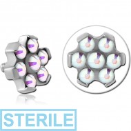 STERILE TITANIUM JEWELLED ATTACHMENT FOR 1.6MM INTERNALLY THREADED PINS - FLOWER