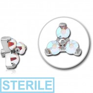 STERILE TITANIUM JEWELLED ATTACHMENT FOR 1.6MM INTERNALLY THREADED PINS