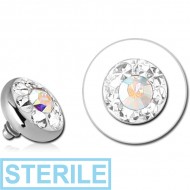 STERILE TITANIUM VALUE CRYSTALINE JEWELLED DISC FOR 1.6MM INTERNALLY THREADED PINS