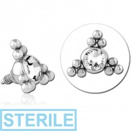 STERILE TITANIUM JEWELLED MICRO ATTACHMENT FOR 1.2MM INTERNALLY THREADED PINS