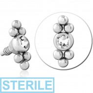 STERILE TITANIUM MICRO JEWELLED ATTACHMENT FOR 1.2MM INTERNALLY THREADED PINS