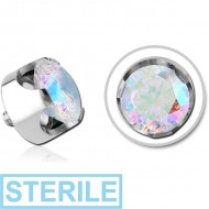 STERILE TITANIUM MICRO JEWELLED ATTACHMENT FOR 1.2MM INTERNALLY THREADED PINS -CROWN